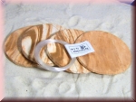 4x Pflanzplatten rund mamoriert braun-weiß ca.7cm mit Befestigung